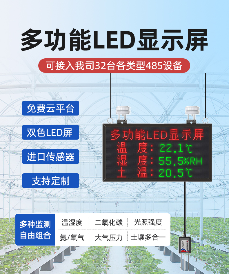 大棚溫濕度LED屏(圖1)